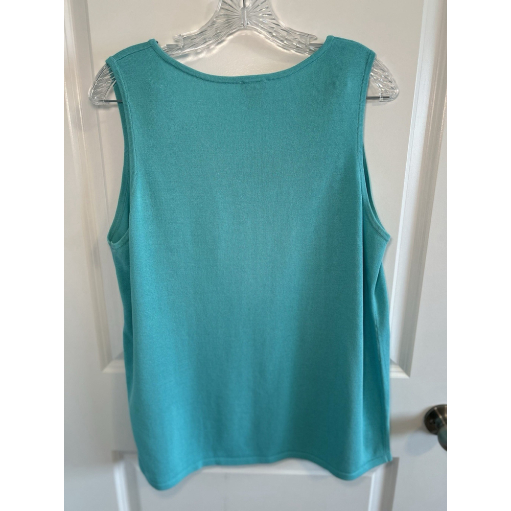 Chico's Cardigan & Shell Twinset Spring Green Lightweight Sz 2 Large - Picture 14 of 16